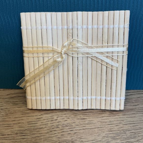 Bamboo Table Mat Drink Coaster Cup Mat  6 Piece Set Ecologically Friendly - Picture 2 of 6